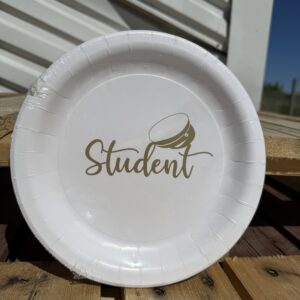 Student stor tallerken