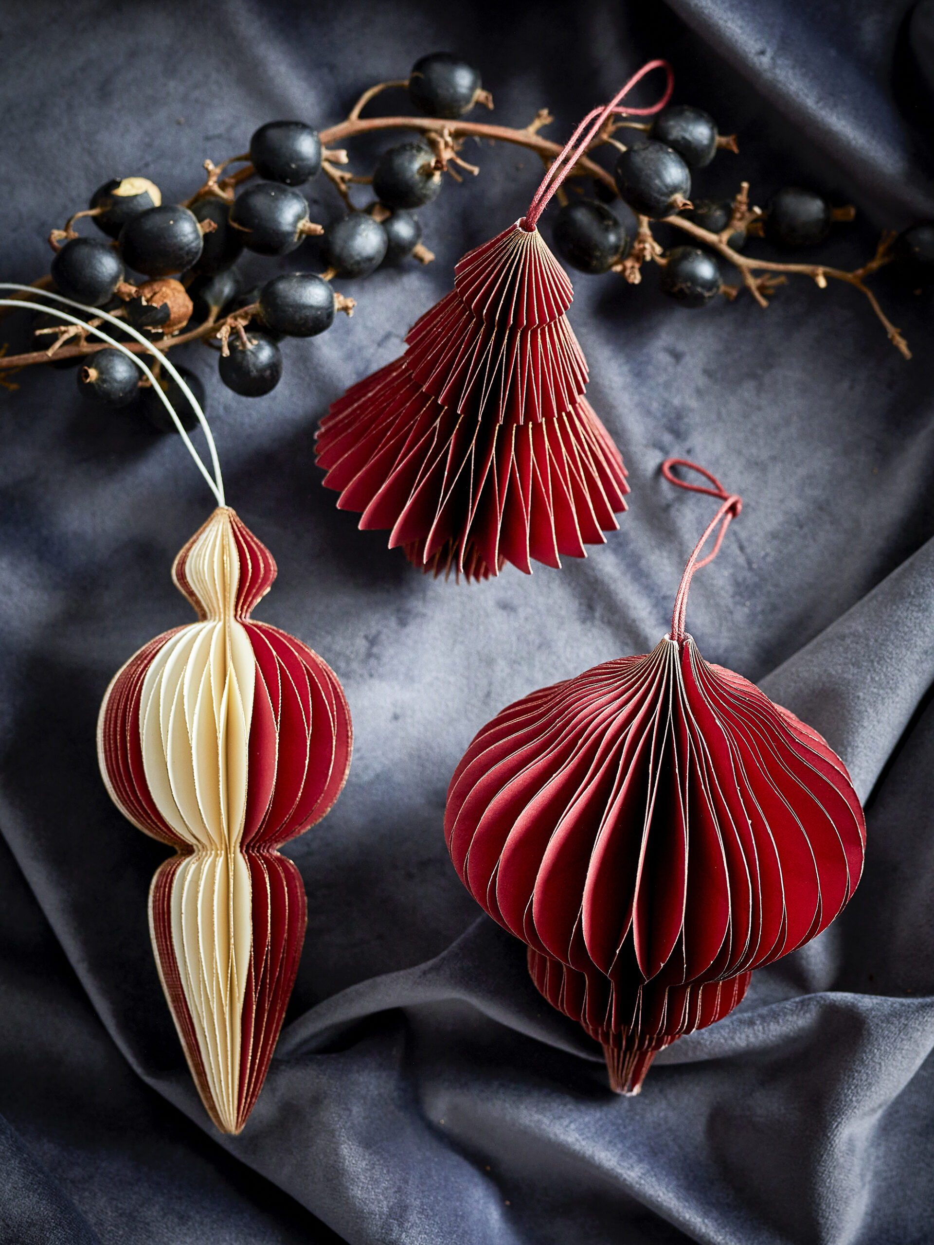 Tinkle Ornament, Rød, FSC® 3 stk