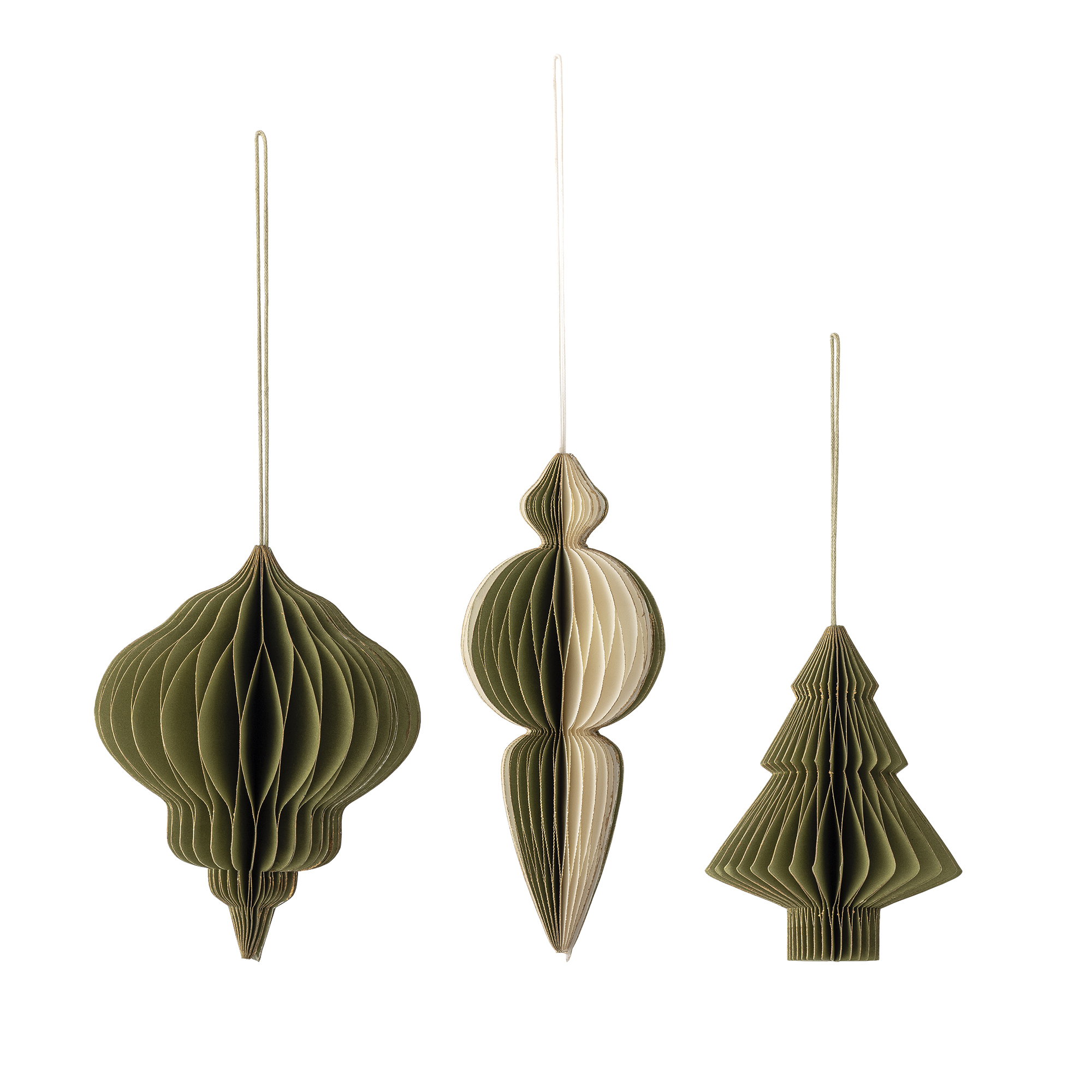 Tinkle Ornament, grøn, FSC® 3 stk - Billede 2